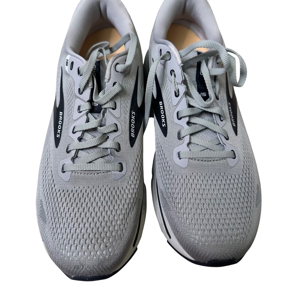 Brooks Ghost 15 men's sneakers athletic shoe grey size 10 extra wide 2023
